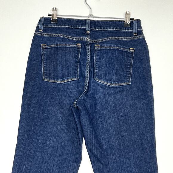 L.L. Bean Classic Fit Jeans High Rise Dark Wash Womens 6 - Picture 6 of 11